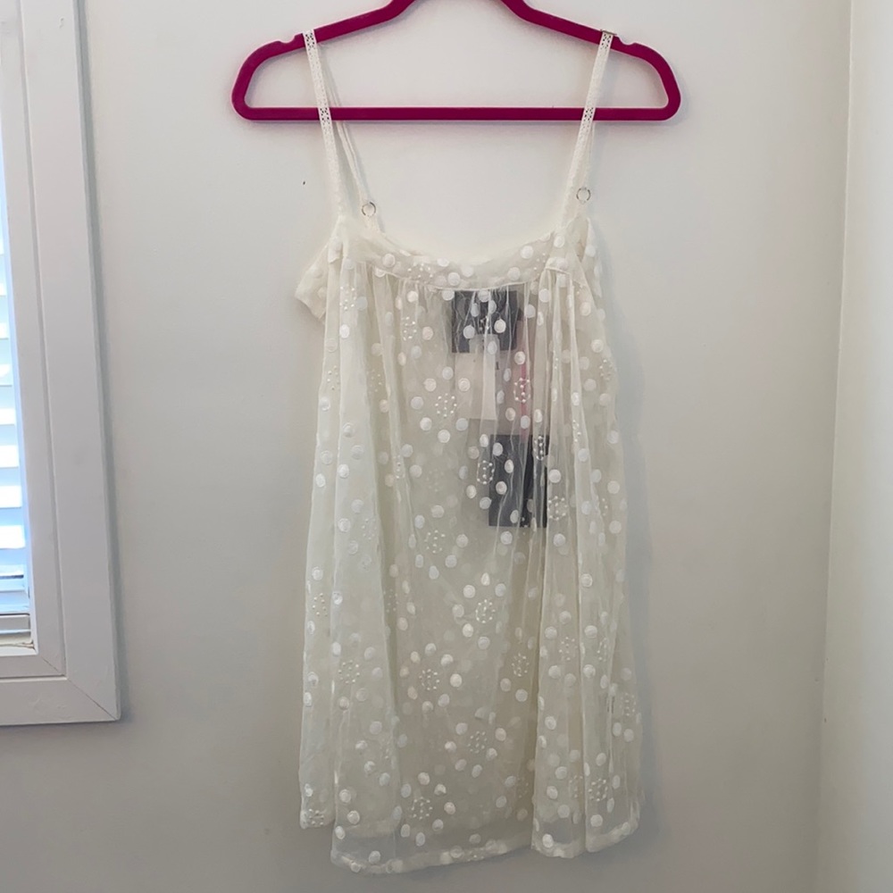 Sheer polka dot dress